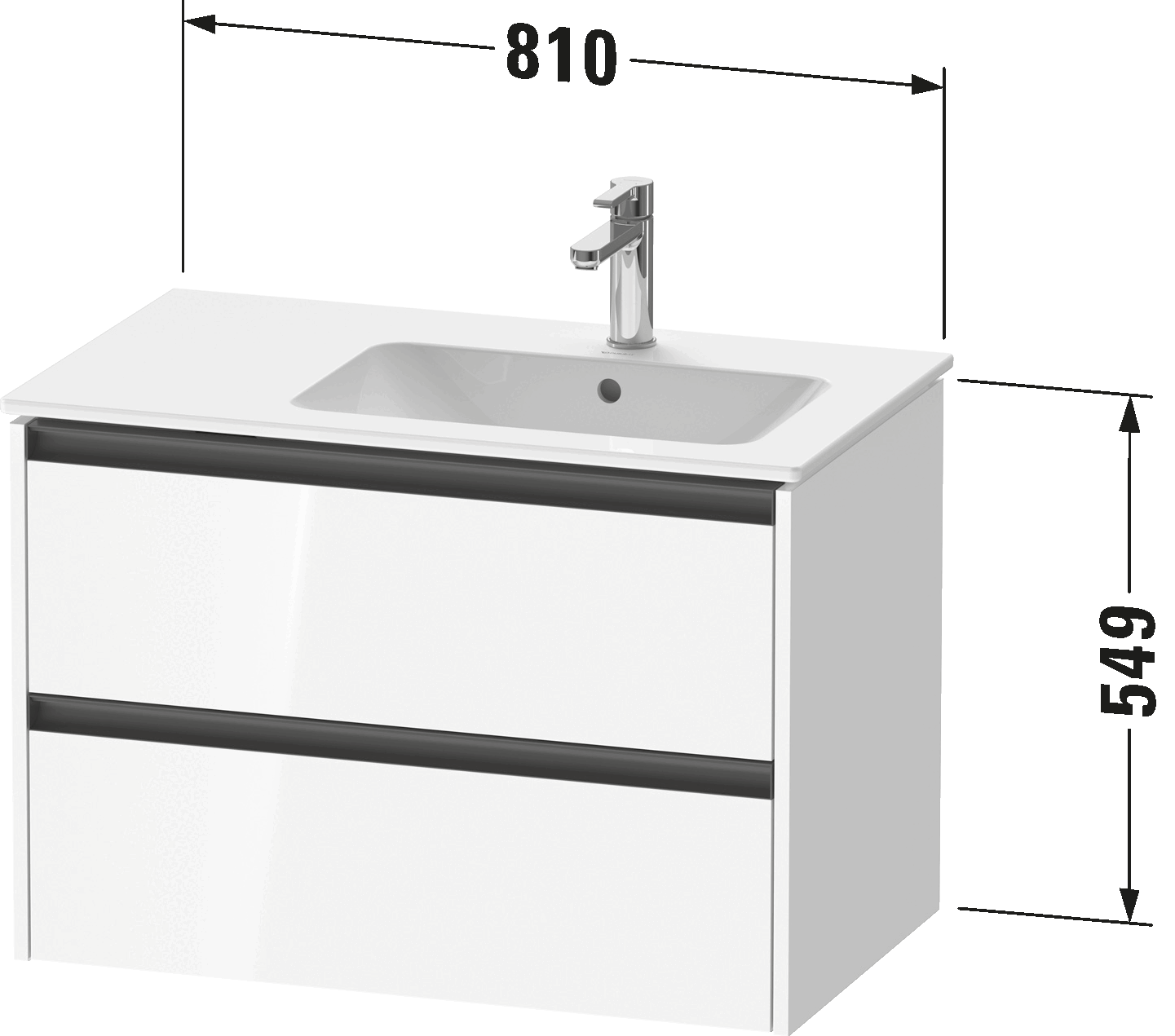 Vanity unit wall-mounted, K25268