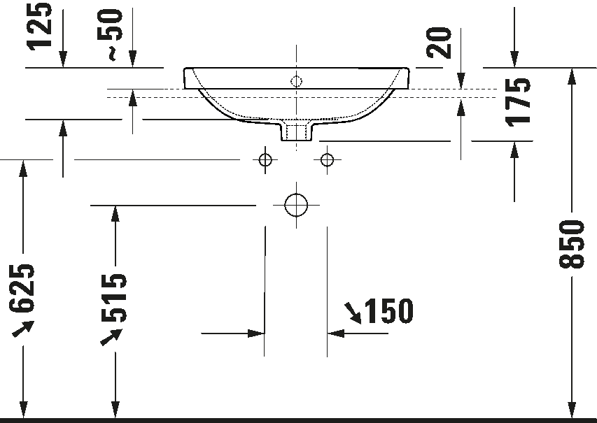 Built-in basin, 035555