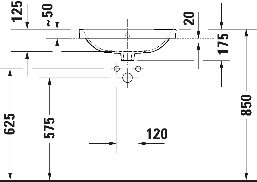 Built-in basin, 035555