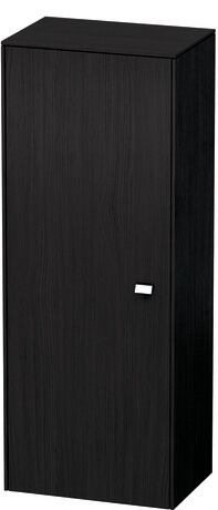 Semi-tall cabinet Individual, BR1341L1016 Hinge position: Left, Black oak Matt, Decor, Handle Chrome