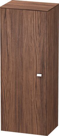 Semi-tall cabinet Individual, BR1341L1021 Hinge position: Left, Walnut dark Matt, Decor, Handle Chrome