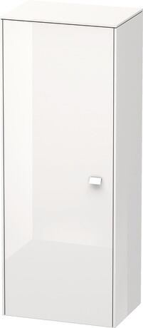 Semi-tall cabinet Individual, BR1341L2222 Hinge position: Left, White High Gloss, Decor, Handle White