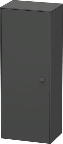 Semi-tall cabinet Individual, BR1341L4949 Hinge position: Left, Graphite Matt, Decor, Handle Graphite