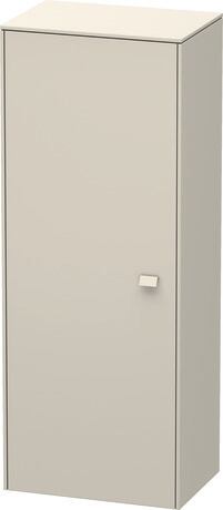 Semi-tall cabinet Individual, BR1341L9191 Hinge position: Left, taupe Matt, Decor, Handle taupe