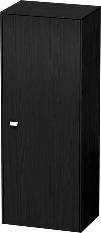 Semi-tall cabinet Individual, BR1341R1016 Hinge position: Right, Black oak Matt, Decor, Handle Chrome