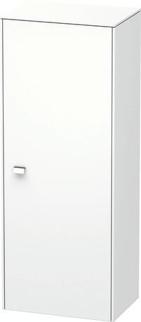 Semi-tall cabinet Individual, BR1341R1018 Hinge position: Right, White Matt, Decor, Handle Chrome