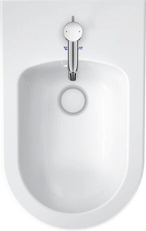 Floorstanding bidet, 2293100000 White High Gloss, Number of faucet holes per wash area: 1