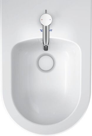 Wall-mounted bidet, 2293150000 White High Gloss, Number of faucet holes per wash area: 1