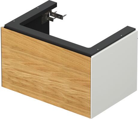 Vanity unit wall-mounted, WT42410H536 Front: Natural oak Matt, Solid wood, Corpus: White Satin Matt, Lacquer