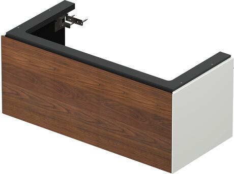 Vanity unit wall-mounted, WT424207736 Front: American walnut Matt, Solid wood, Corpus: White Satin Matt, Lacquer