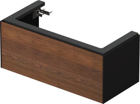 Vanity unit wall-mounted, WT424207758 Front: American walnut Matt, Solid wood, Corpus: Graphite Satin Matt, Lacquer