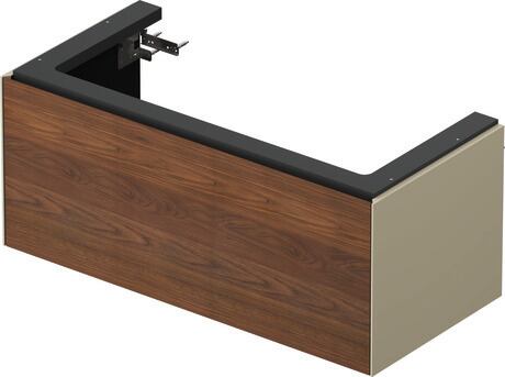 Vanity unit wall-mounted, WT4242077H3 Front: American walnut Matt, Solid wood, Corpus: taupe High Gloss, Lacquer