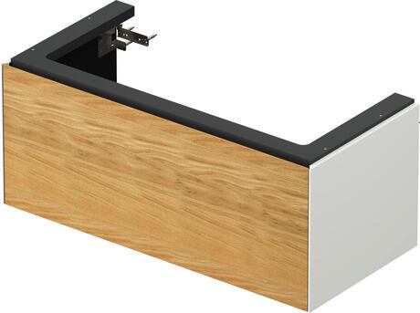 Vanity unit wall-mounted, WT42420H536 Front: Natural oak Matt, Solid wood, Corpus: White Satin Matt, Lacquer