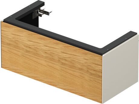 Vanity unit wall-mounted, WT42420H539 Front: Natural oak Matt, Solid wood, Corpus: Nordic white Satin Matt, Lacquer