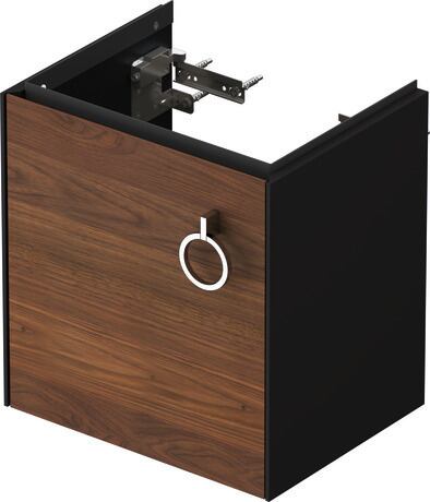 Vanity unit wall-mounted, WT4250L7758 Front: American walnut Matt, Solid wood, Corpus: Graphite Satin Matt, Lacquer