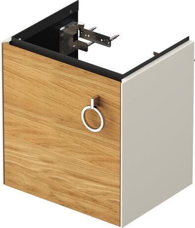 Vanity unit wall-mounted, WT4250LH539 Front: Natural Oak solid Matt, Solid wood, Corpus: Nordic white Satin Matt, Lacquer