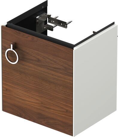 Vanity unit wall-mounted, WT4250R7736 Front: American walnut Matt, Solid wood, Corpus: White Satin Matt, Lacquer