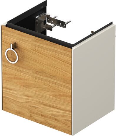 Vanity unit wall-mounted, WT4250RH539 Front: Natural Oak solid Matt, Solid wood, Corpus: Nordic white Satin Matt, Lacquer