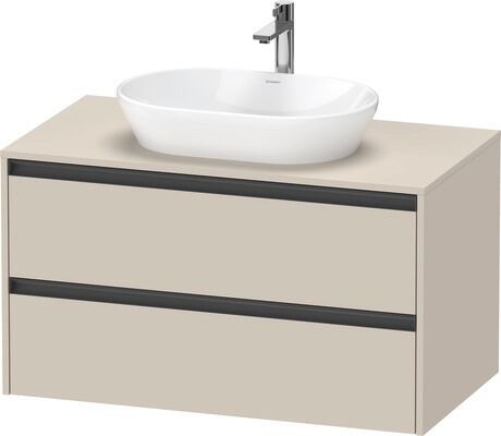 Console vanity unit wall-mounted, K24896083830000 taupe Super Matt, Decor