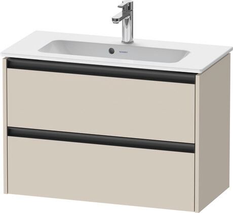 Vanity unit wall-mounted, K25256083830000 taupe Super Matt, Decor