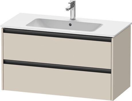 Vanity unit wall-mounted, K25264083830000 taupe Super Matt, Decor