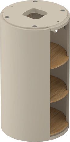 Vanity unit floorstanding, WT42390H560 taupe Satin Matt, Lacquer