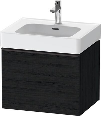 Vanity unit wall-mounted, DE42760BD160000 Black oak Matt, Decor, Handle Diamond black