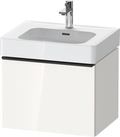 Vanity unit wall-mounted, DE42760BD220000 White High Gloss, Decor, Handle Diamond black