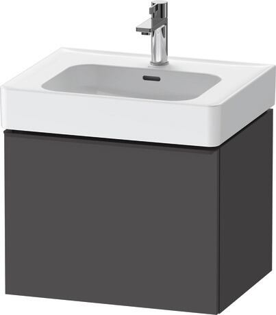 Vanity unit wall-mounted, DE42760BD490000 Graphite Matt, Decor, Handle Diamond black