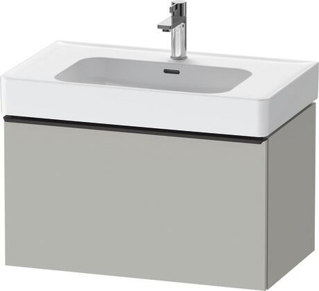 Vanity unit wall-mounted, DE42770BD070000 Concrete grey Matt, Decor, Handle Diamond black