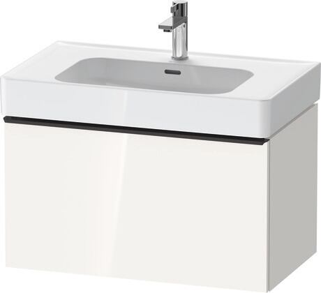 Vanity unit wall-mounted, DE42770BD220000 White High Gloss, Decor, Handle Diamond black