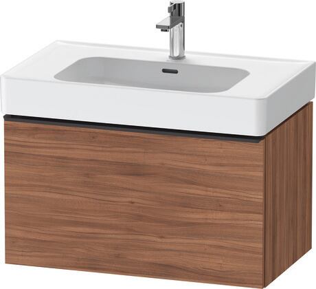 Vanity unit wall-mounted, DE42770BD790000 Walnut Matt, Decor, Handle Diamond black