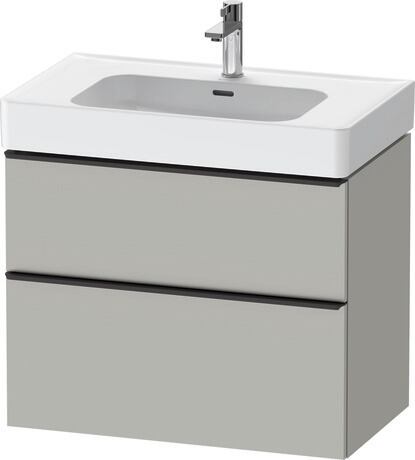 Vanity unit wall-mounted, DE43770BD070000 Concrete grey Matt, Decor, Handle Diamond black