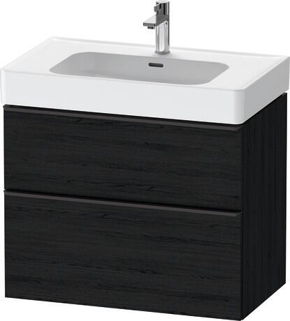 Vanity unit wall-mounted, DE43770BD160000 Black oak Matt, Decor, Handle Diamond black