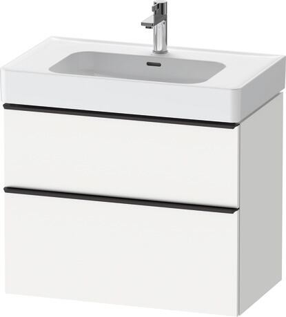 Vanity unit wall-mounted, DE43770BD180000 White Matt, Decor, Handle Diamond black