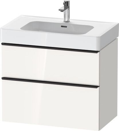 Vanity unit wall-mounted, DE43770BD220000 White High Gloss, Decor, Handle Diamond black