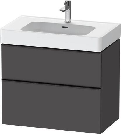 Vanity unit wall-mounted, DE43770BD490000 Graphite Matt, Decor, Handle Diamond black