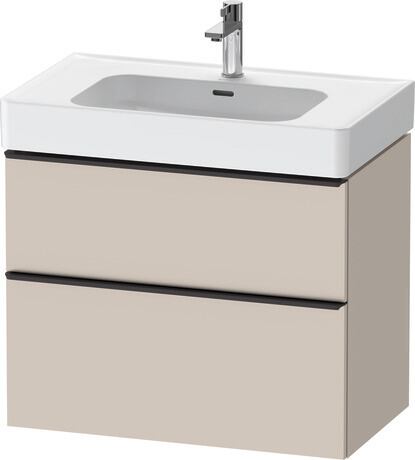 Vanity unit wall-mounted, DE43770BD910000 taupe Matt, Decor, Handle Diamond black