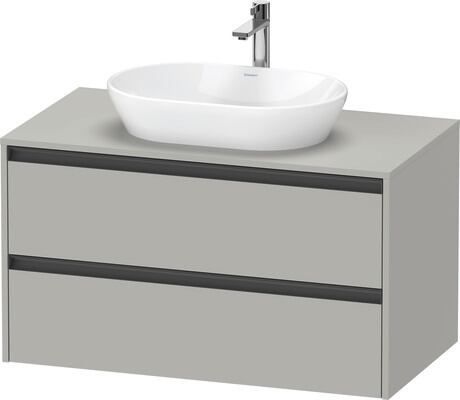 Console vanity unit wall-mounted, K24896007070000 Concrete grey Matt, Decor