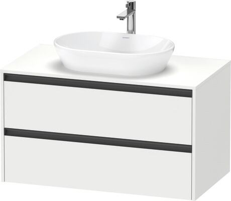 Console vanity unit wall-mounted, K24896018180000 White Matt, Decor