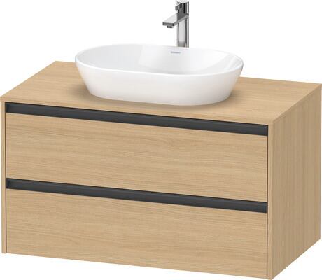 Console vanity unit wall-mounted, K24896030300000 Natural oak Matt, Decor