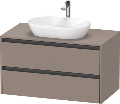 Console vanity unit wall-mounted, K24896043430000 Basalte Matt, Decor