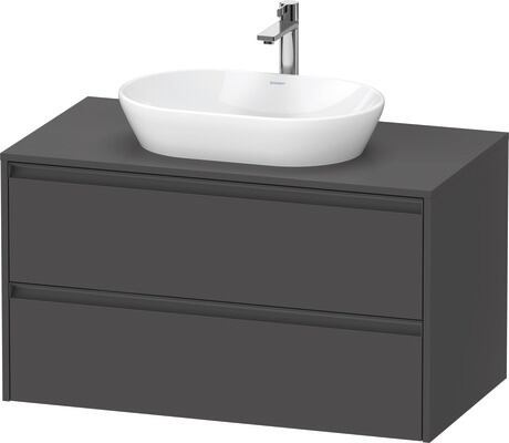 Console vanity unit wall-mounted, K24896049490000 Graphite Matt, Decor