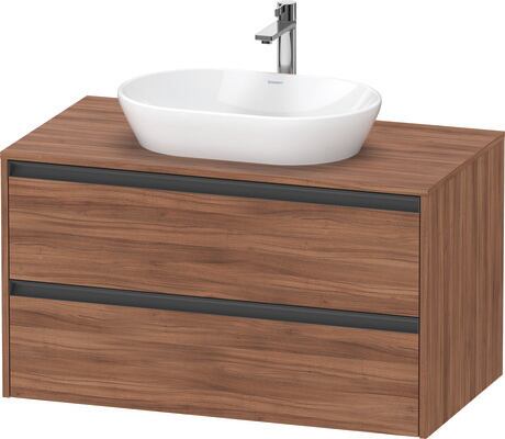 Console vanity unit wall-mounted, K24896079790000 Walnut Matt, Decor