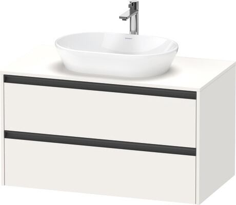 Console vanity unit wall-mounted, K24896084840000 White Super Matt, Decor