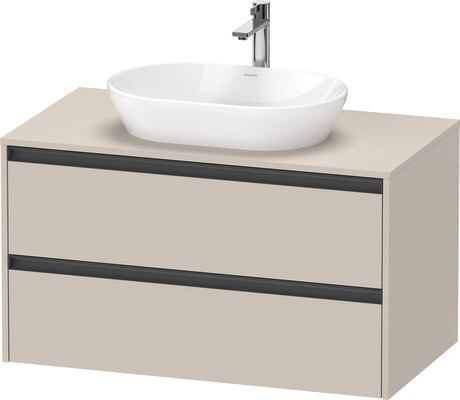 Console vanity unit wall-mounted, K24896091910000 taupe Matt, Decor