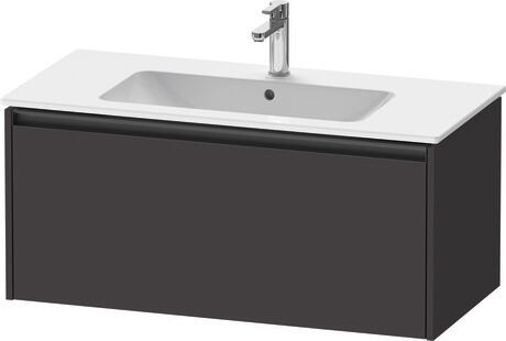 Vanity unit wall-mounted, K25064080800000 Graphite Super Matt, Decor