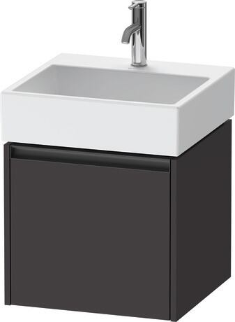 Vanity unit wall-mounted, K25074080800000 Graphite Super Matt, Decor