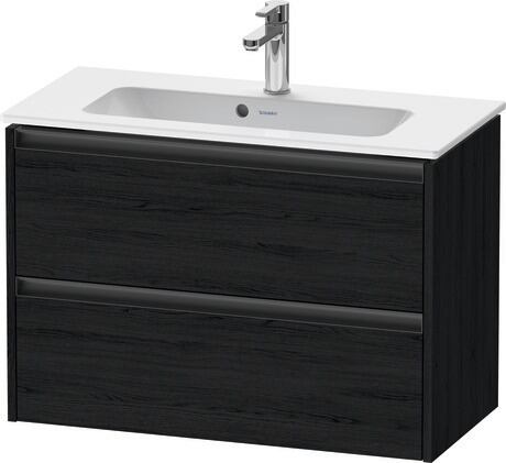 Vanity unit wall-mounted, K25256016160000 Black oak Matt, Decor