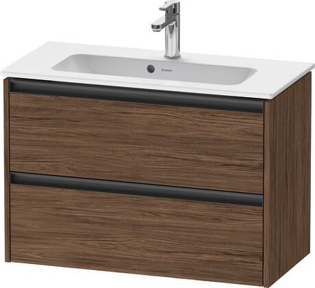 Vanity unit wall-mounted, K25256021210000 Walnut dark Matt, Decor